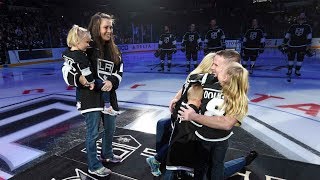 Surprise Military Homecoming at LA Kings Opening Night [upl. by Ferna]