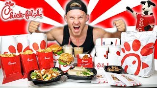 THE ENTIRE CHICK FIL A MENU CHALLENGE 7000 CALORIES [upl. by Dirrej]