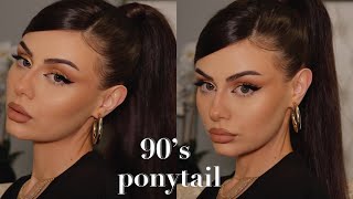 Quick amp Easy 90s Ponytail Tutorial  Trendy [upl. by Jezreel]