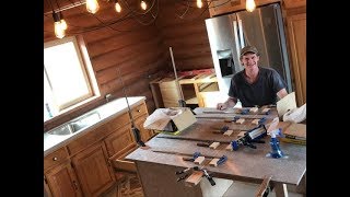 How To Make a Solid Surface Corian CounterTop Expert Guide log home bus conversion skoolie tour [upl. by Ramyaj539]