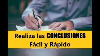 CÓMO HACER LAS CONCLUSIONES DE UN TRABAJO DE INVESTIGACIÓN [upl. by Flanigan795]