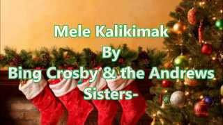 Mele Kalikimaka with Lyrics By Bing Crosby amp the Andrews Sisters [upl. by Stander]