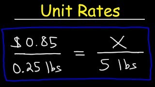 Unit Rates Ratios amp Proportions  Word Problems [upl. by Llekcir]