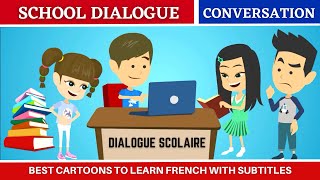 Daily French Conversation in School  Conversation quotidienne à lécole [upl. by Kacie]