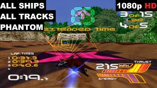 WipEout 2097  XL All Tracks  Circuits Phantom  All Ships ePSXe Gameplay [upl. by Sidnee]