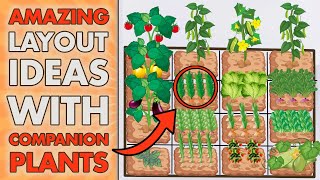 5 SQUARE FOOT GARDENING Layout Ideas With COMPANION PLANTS Beginners  Get Inspired [upl. by Archie]