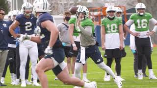 March 8th BYU Football Practice Highlights [upl. by Sutherlan]