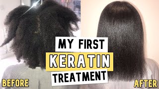 KERATIN TREATMENT ON TYPE 4 NATURAL HAIR [upl. by Quar686]