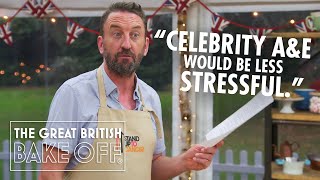 Lee Mack wings it moonwalks and gets the Hollywood Stare  The Great Stand Up To Cancer Bake Off [upl. by Vanden335]