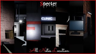 Roblox  Specter 1  All Notes Location Notes Name Included [upl. by Delisle]