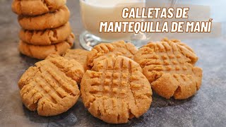 GALLETAS DE MANTEQUILLA DE MANÍ  Solo 3 Ingredientes [upl. by Madonna]