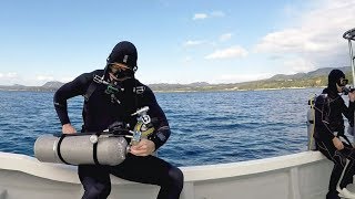 Boat Diving Entry Techniques  Sidemountingcom [upl. by Wurster]