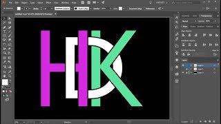 How to Overlap Letters in Adobe Illustrator  2 [upl. by Aleehs63]