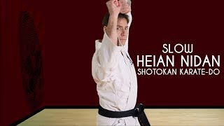 Heian Nidan SLOW  Shotokan Karate Kata JKA [upl. by Longtin]