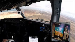 Boeing 737800  Circling in Boa Vista  cockpit view [upl. by Namyw]