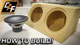 How to build  Wedge Subwoofer Box Enclosure SIMPLE amp LOUD [upl. by Eremahs]