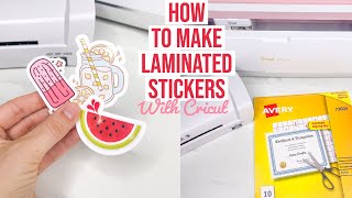 HOW TO LAMINATE STICKERS WITH CRICUT [upl. by Granese]