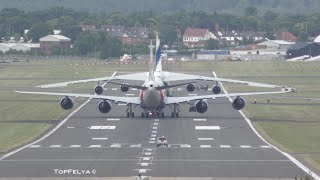 Boeing 7478 vs Antonov An124 Farnborough airshow [upl. by Redfield]