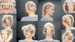 10 FAUX BRAIDED SHORT HAIRSTYLES Tutorial  Milabu [upl. by Radec]