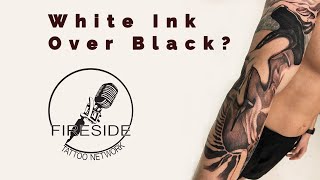 White Ink Over Black Ink  3 Minutes to Better Tattooing [upl. by Ainirtac]