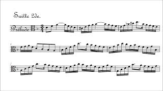 Bach  Cello Suite 2 for Viola Score [upl. by Peirsen]