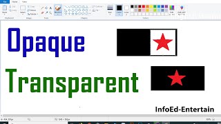 How to use Opaque and Transparent selection in MS Paint  Learn to edit in MS paint  simple drawing [upl. by Hannala148]