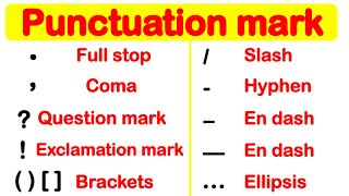 PUNCTUATION MARK GUIDE  Learn how to use punctuation correctly [upl. by Arac]