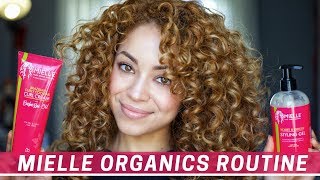 Mielle Organics Wash amp Go Routine  Curly Hair [upl. by Dalt898]