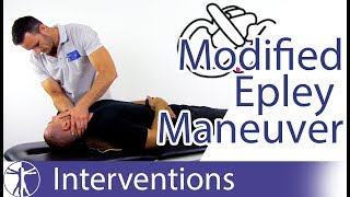 Modified Epley Maneuver  Posterior BPPV Treatment [upl. by Lurline]