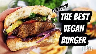 THE BEST VEGAN BURGER  Recipe by Marys Test Kitchen [upl. by Linkoski]