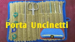 Tutorial Porta Uncinetti allUncinetto Giusy 66 [upl. by Ayerdna76]