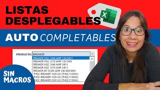 Lista Desplegable AUTOCOMPLETABLE en EXCEL SIN MACROS [upl. by Finn886]