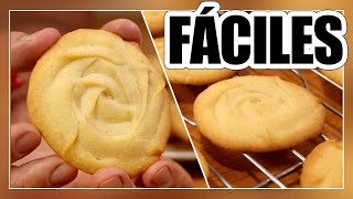 Cómo hacer GALLETAS DE MANTEQUILLA  solo 3 INGREDIENTES [upl. by Joachima]