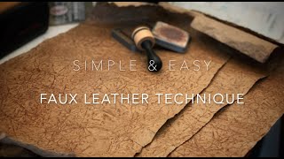 HOW TO make Faux Leather From Paper  Easy Tutorial DIY  Junk Journal  TN [upl. by Eli300]