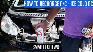 How to Recharge AC on SmartCar  Smart ForTwo AC Recharge [upl. by Ardnu]