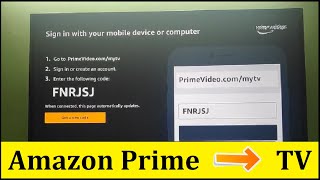 How to Sign In Amazon Prime Video Account from Smart TV  Where to Enter Your Code [upl. by Grubb]