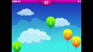 Typing Balloon Popper  HTML5 Typing Game [upl. by Kalinda]