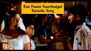 Kan Pesum Vaarthaigal Karaoke Song  7G Rainbow Colony  Yuvan [upl. by Anoyek725]