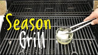 How To Season Propane Gas Grill Easy Simple [upl. by Ahsimit110]