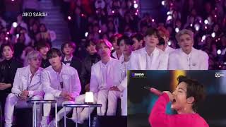 MAMA 2019 ATEEZ UNINE reaction to BTS performance [upl. by Goth]