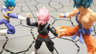 DRAGON BALL STOP MOTION SON GOKU VS GOKU BLACK OF ANOTHER WORLD [upl. by Recneps]