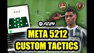 Must Try🔥 Elite 5212 Custom Tactics to attack easier with a concrete defense in EA FC 24 [upl. by Ardnekat]