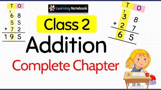 Class 2 Maths Addition Complete Chapter [upl. by Smoot]