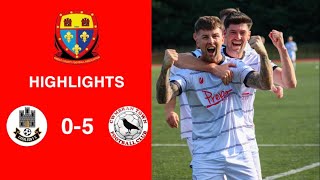 Caerleon 05 Cwmbrân Town  Gwent FA Senior cup  Quarter final highlights [upl. by Ardnua617]