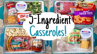 The EASIEST 5 Ingredient Casserole Dinners  5 Quick amp CHEAP Recipe Ideas  Julia Pacheco [upl. by Boru]