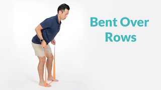 Resistance Band Exercise Bent Over Rows [upl. by Atirabrab]