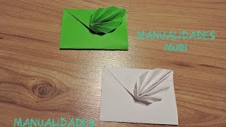 Manualidades Cómo hacer una Carta en forma de Hoja [upl. by Lorette]