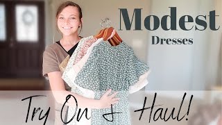 Modest Dresses Haul amp Try On Modest Amazon Dresses [upl. by Turro719]