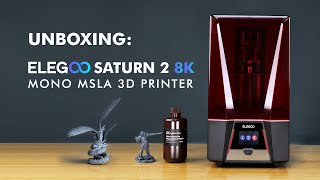 UNBOXING ELEGOO SATURN 2 8K MONO MSLA 3D PRINTER [upl. by Htelimay]