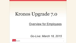 Kronos Employee Training [upl. by Inoliel838]